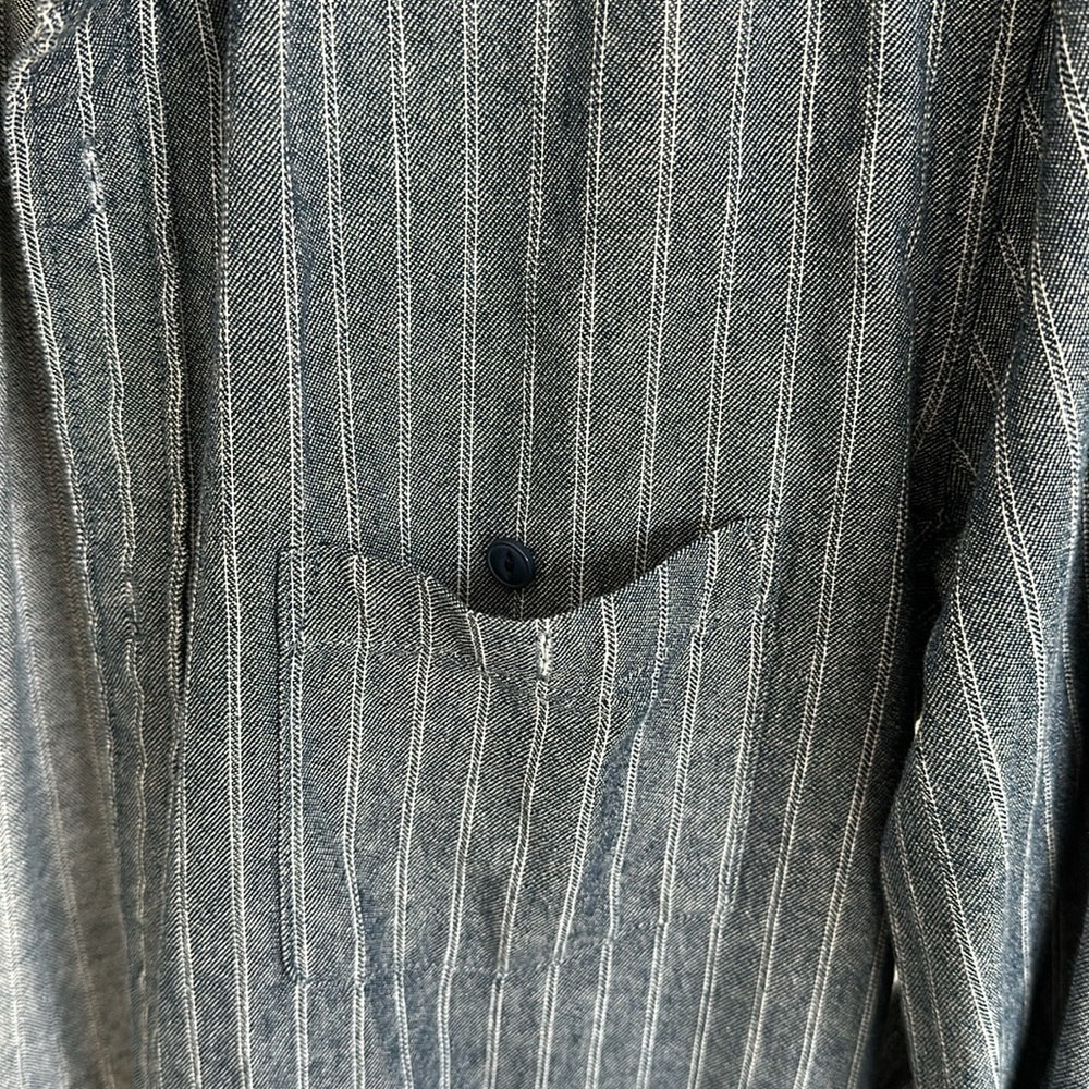 Wallin & Bros. striped denim men’s shirt sz M - Picture 3 of 7